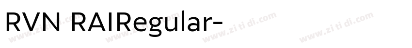 RVN RAIRegular字体转换